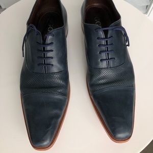 Blue Leather Dress Shoes